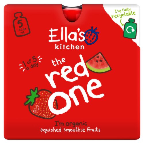 Ella's Kitchen the Red One Squished Smoothie Fruits 5 x 90g (450g)