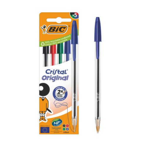 BIC Cristal Original Ball Pens x5
