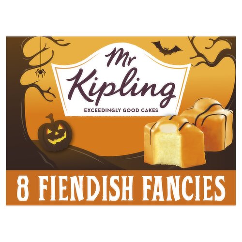 Mr Kipling Fiendish French Fancies Halloween Cakes 8 Pack