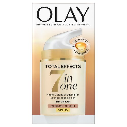 Olay Total Effects 7 in 1 Anti-Ageing BB Cream with SPF 15 – Medium to Dark - 50ml