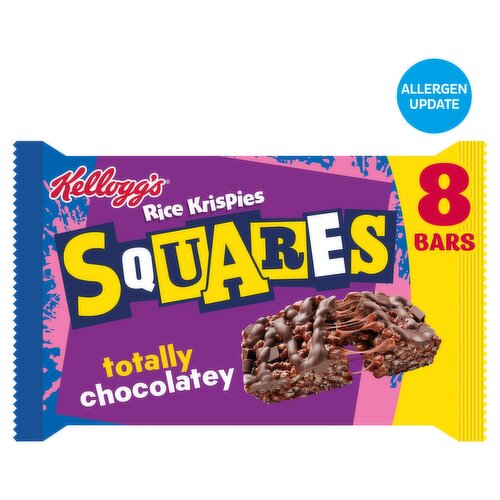 Kellogg's Rice Krispies Squares Delightfully Chocolatey Snack Bars 8x36g