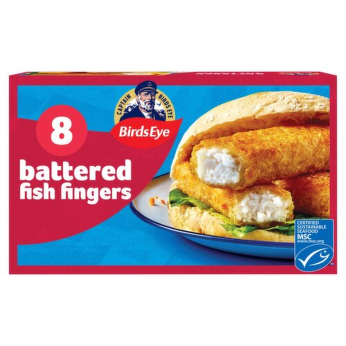 Birds Eye 8 Crispy Battered Fish Fingers 224g