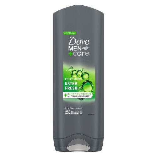 Dove Men+Care Refreshing 3-in-1 Hair, Face and Body Wash Extra Fresh 250 ml