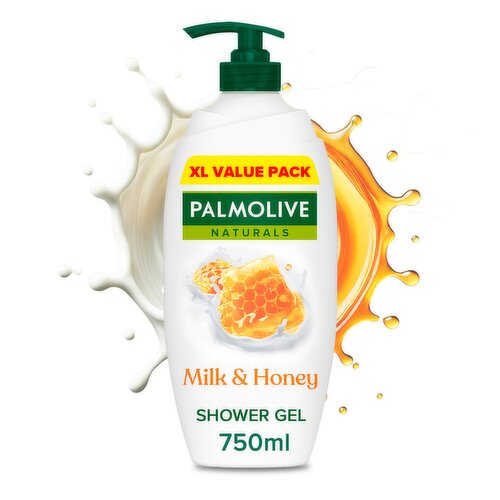 Palmolive Naturals Milk & Honey Shower Gel Body Wash Pump 750ml