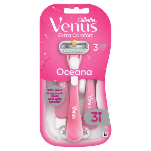 Gillette Venus Extra Comfort Oceana Razors, Pack Of 3