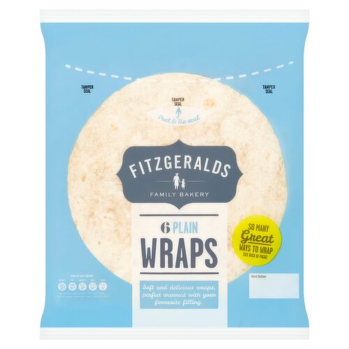 Fitzgeralds Family Bakery 6 Plain Wraps 372g