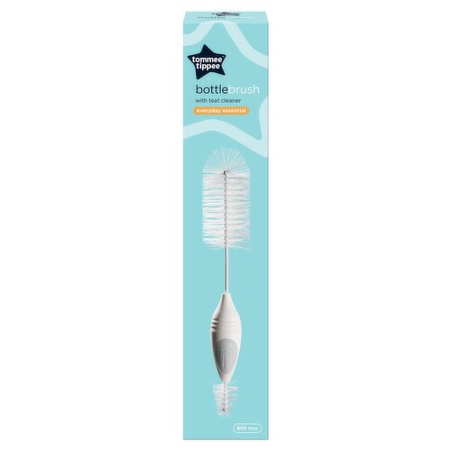 Tommee Tippee Essentials Bottle and Teat Brush, Extra Wide with Nylon Bristles