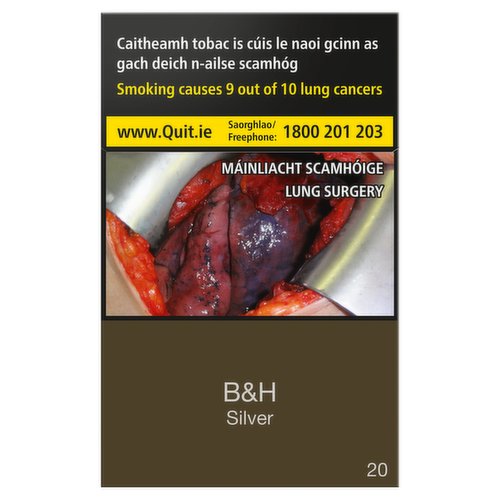 b&h silver cigarettes B&H Silver 20 Cigarettes