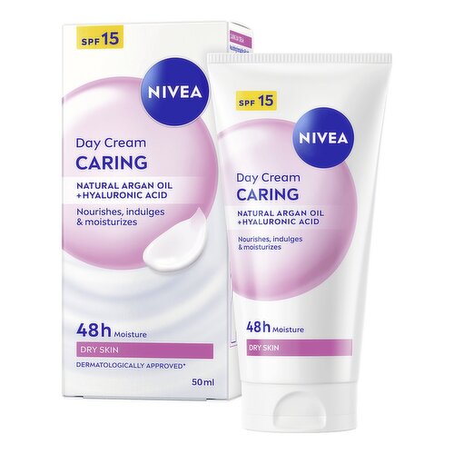 NIVEA Caring 48h Day Face Cream SPF15 50ml