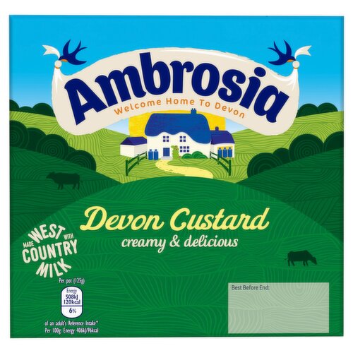 Ambrosia Ready To Eat Devon Custard Pots 4 x 125g