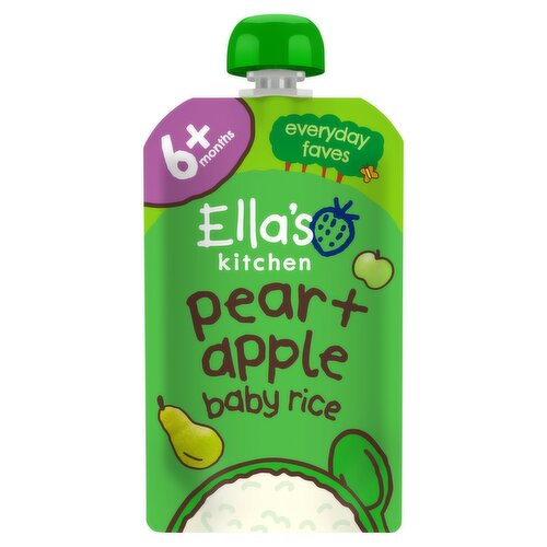 Ella's Kitchen Pear + Apple Baby Rice 6+ Months 120g