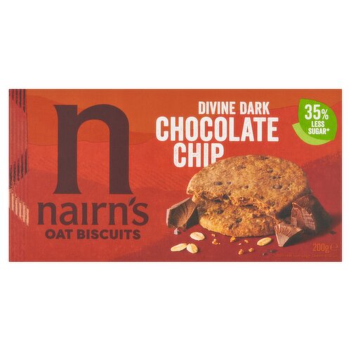 Nairn's Divine Dark Chocolate Chip Oat Biscuits 200g
