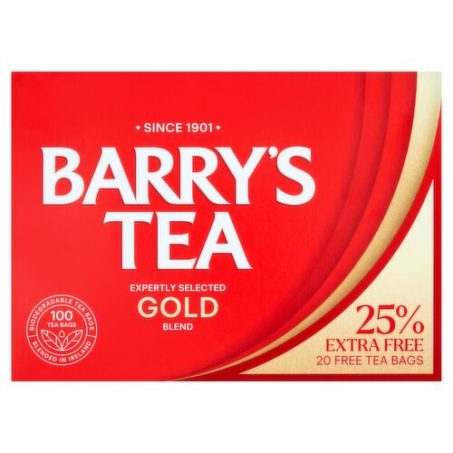 Barry’s Tea Gold Blend 80 + 25% Extra Free Teabags 313g
