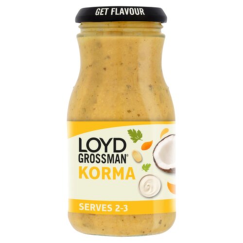 Loyd Grossman Indian Korma Curry Cooking Sauce 350g