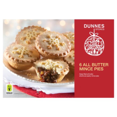 Dunnes Stores 6 All Butter Mince Pies 339g