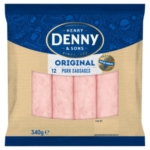 Henry Denny & Sons 12 Original Pork Sausages 340g