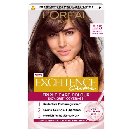 L'Oréal Paris Excellence Créme Permanent Hair Dye, 5.15 Natural Ice Brown