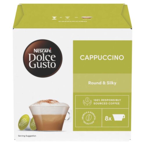 Nescafé Dolce Gusto Cappuccino Coffee Pods x16 (8 Servings)