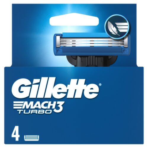 Gillette Mach3 Turbo Razor Refills for Men