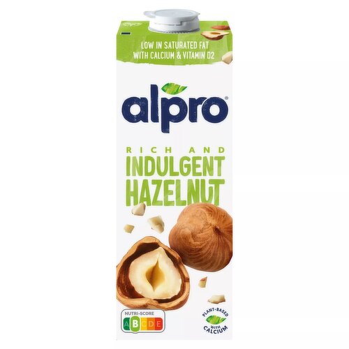 Alpro Hazelnut Plant-Based Long Life Drink, Vegan & Dairy Free, 1L