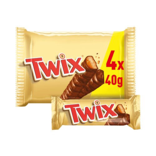 Twix Caramel Multipack Chocolate Bars 40g x 4

