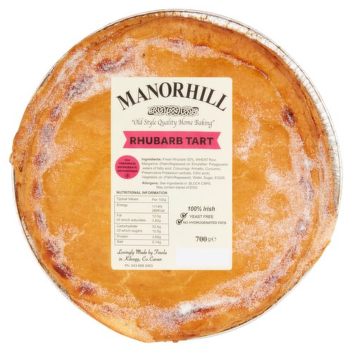 Manorhill Rhubarb Tart 700g