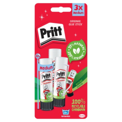Pritt Medium Original Glue Stick 3 x 22g