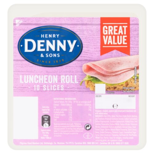 Henry Denny & Sons 10 Luncheon Roll Slices 90g