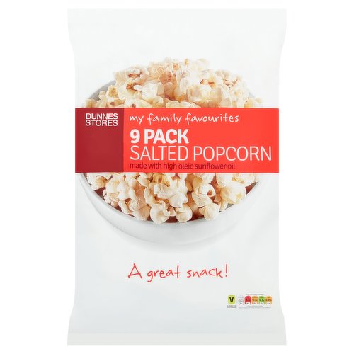 Dunnes Stores My Family Favourites Salted Popcorn 9 x 20g (180g)