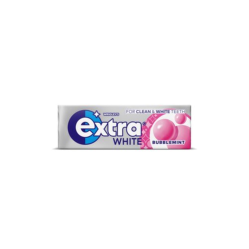 Extra White Bubblemint Sugar Free Chewing Gum x10 Pieces