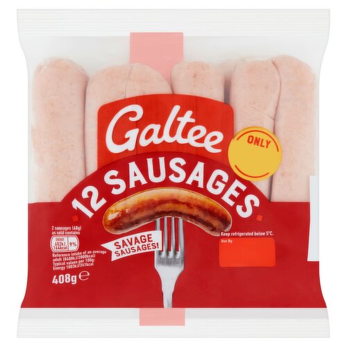 Galtee 12 Pork Sausages 408g