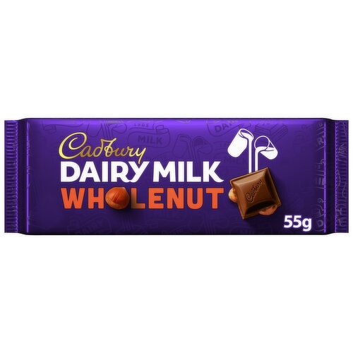 Cadbury Dairy Milk Wholenut Chocolate Bar 55g