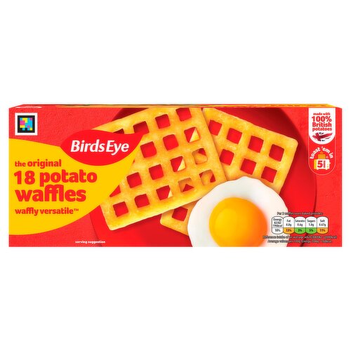 Birds Eye 18 Potato Waffles 1.02kg