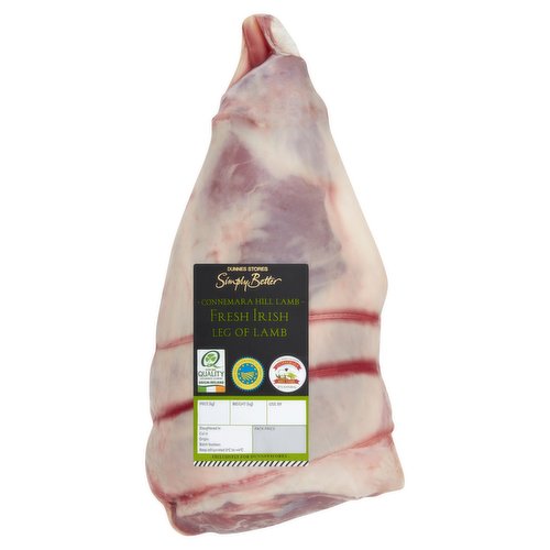 Dunnes Stores Simply Better Connemara Hill Lamb Fresh Irish Leg of Lamb