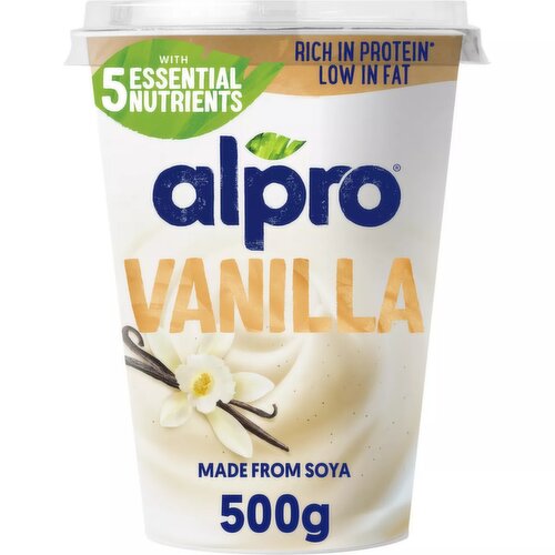 Alpro Vanilla Dairy Free Soya Yoghurt Alternative 500g