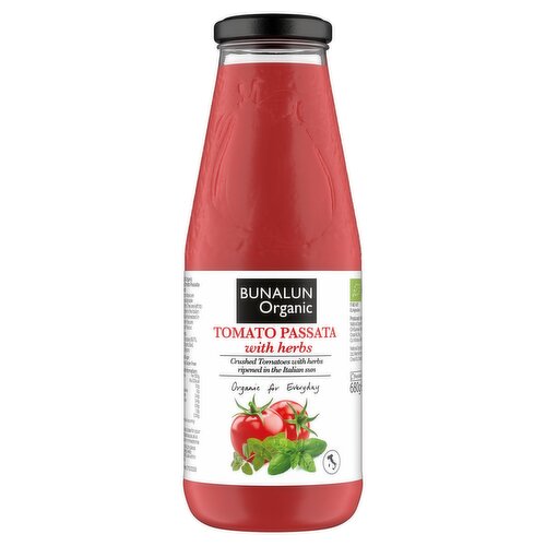 Bunalun Organic Tomato Passata with Herbs 680g