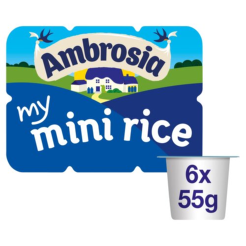 Ambrosia My Mini Rice Lunchbox Snack Pots Multipack 6 x 55g