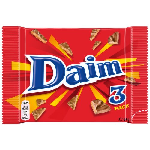 Daim Chocolate Bar 3 Pack Multipack 84g (3 x 28g)