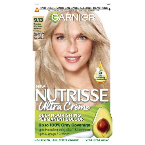 Garnier Nutrisse 9.13 Light Ash Blonde Permanent Hair Dye