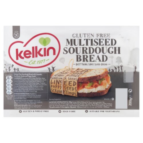 Kelkin Gluten Free Multiseed Sourdough Bread 200g