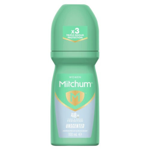Mitchum Women Unscented Roll-On Antiperspirant & Deodorant 100ml