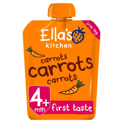 Ella's Kitchen Organic Carrots First Tates Baby Pouch 4+ Months 70g