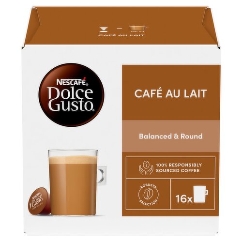 Nescafé Dolce Gusto Café Au Lait Coffee Pods x16 (16 Servings)