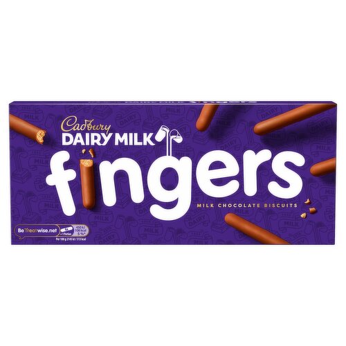 Cadbury Dairy Milk Fingers Milk Chocolate Covered Biscuits 114g