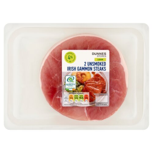 Dunnes Stores 2 Lean Unsmoked Irish Gammon Steaks 320g