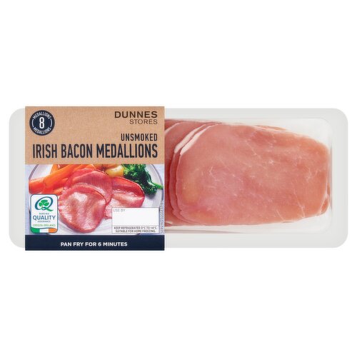 Dunnes Stores 8 Unsmoked Irish Bacon Medallions 200g