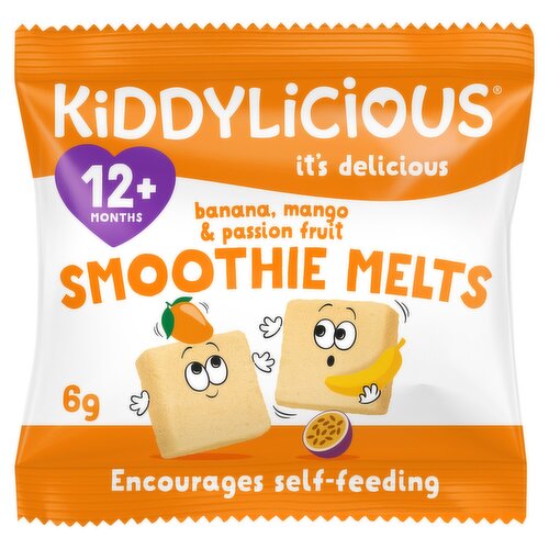 Kiddylicious Banana, Mango & Passion fruit Smoothie Melts 12+ Months 6g