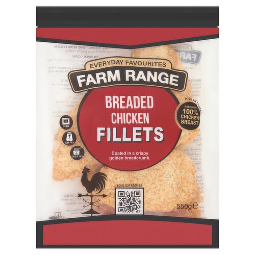 Farm Range Breaded Chicken Fillets 550g