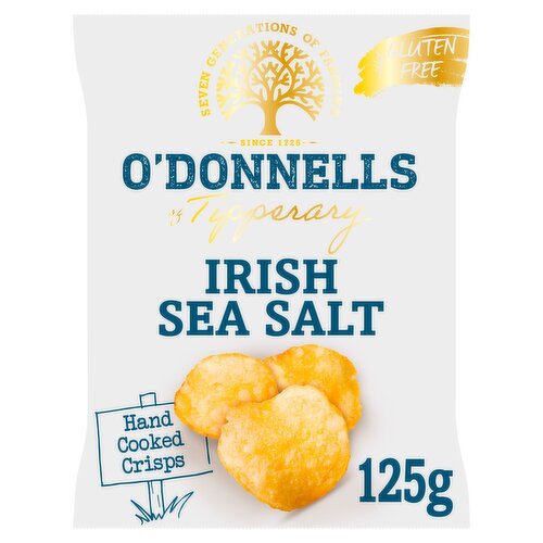 O'Donnells Hand Cooked Crisps Irish Sea Salt 125g