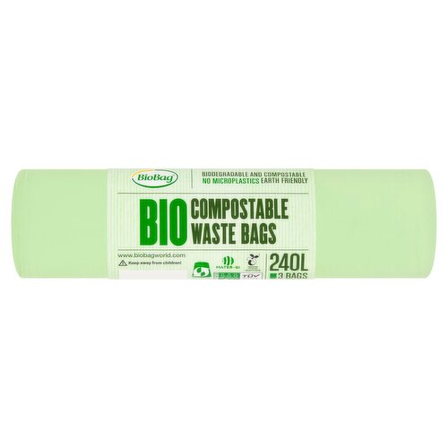 BioBag 3 Compostable Waste Bags 240L